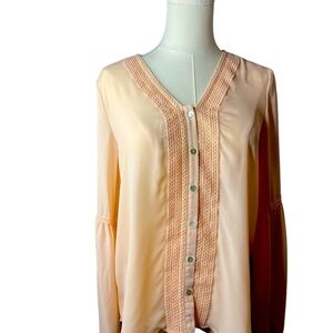 ~ ZAC‎ & RACHEL Women Semi
Sheer Long Sleeves Size Small